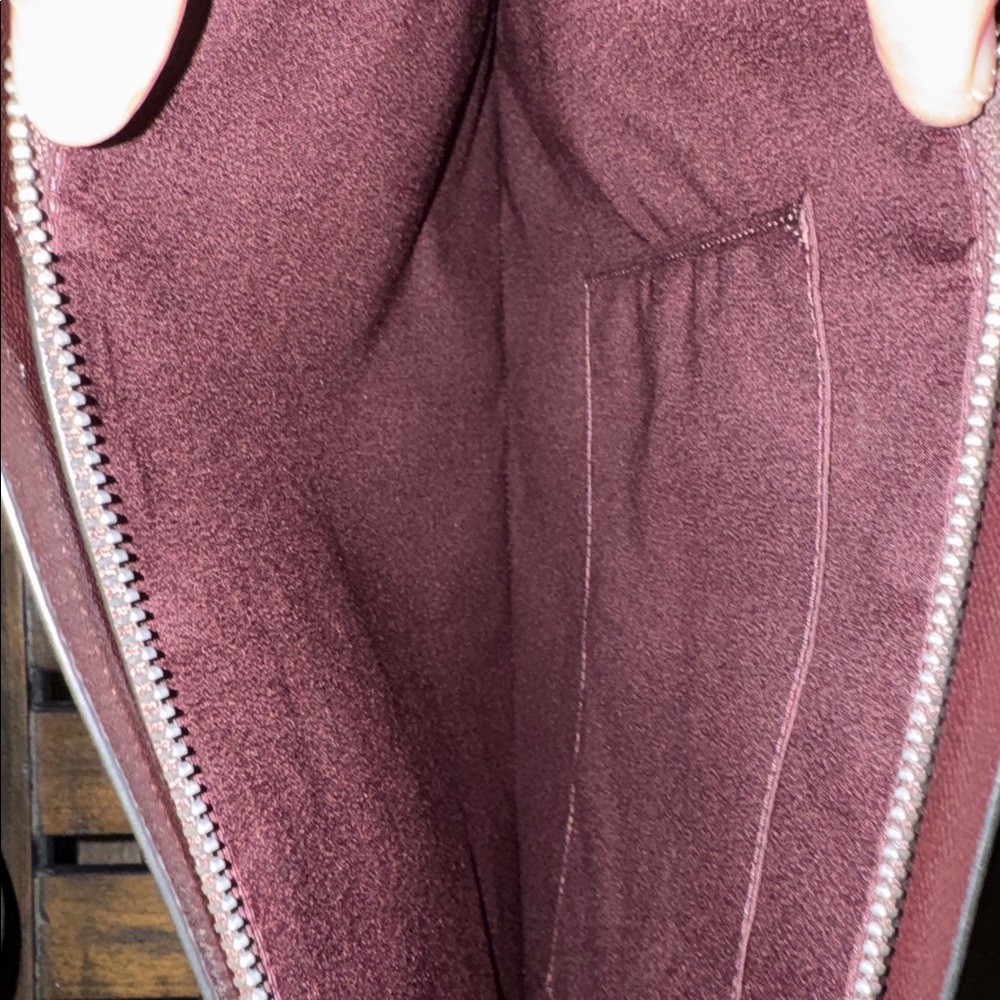 Coach Black Leather Tote with Burgundy Interior - Picture 5 of 8